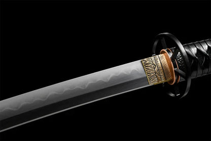 Epee-Rurouni-Kenshin-Noir-Acier-T10-Hamon-Veritable