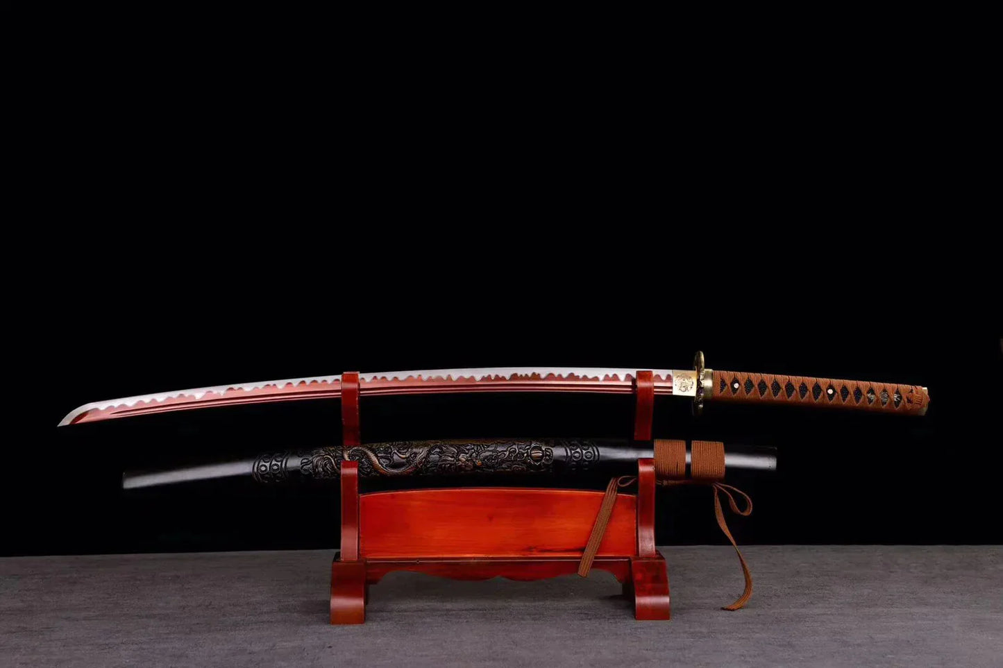 Katana-Dragon-Phoenix-Acier-a-Ressort