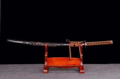 Katana-Saya-Dragon-Phoenix-Acier-a-Ressort