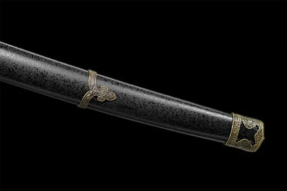 Kojiri-Rurouni-Kenshin-Noir-Acier-T10-Hamon-Veritable