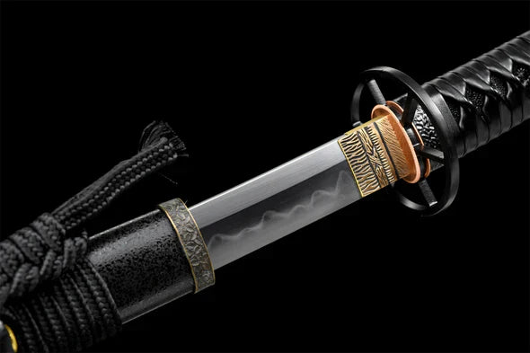 Sabre-Rurouni-Kenshin-Noir-Acier-T10-Hamon-Veritable