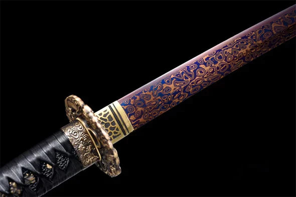 Sword-Dragon-de-Mer-Acier-Damas-Full-Tang